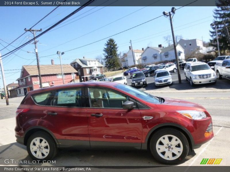 Sunset / Charcoal Black 2014 Ford Escape S