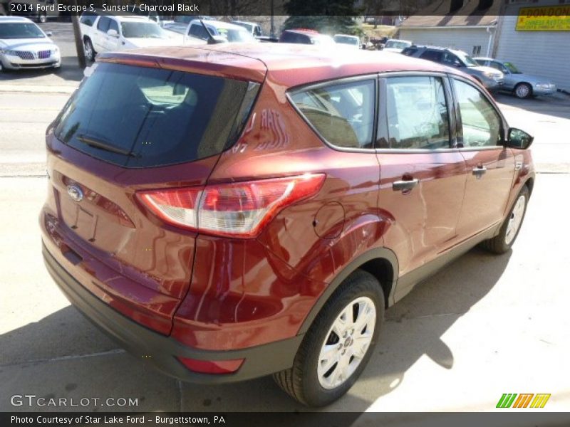 Sunset / Charcoal Black 2014 Ford Escape S