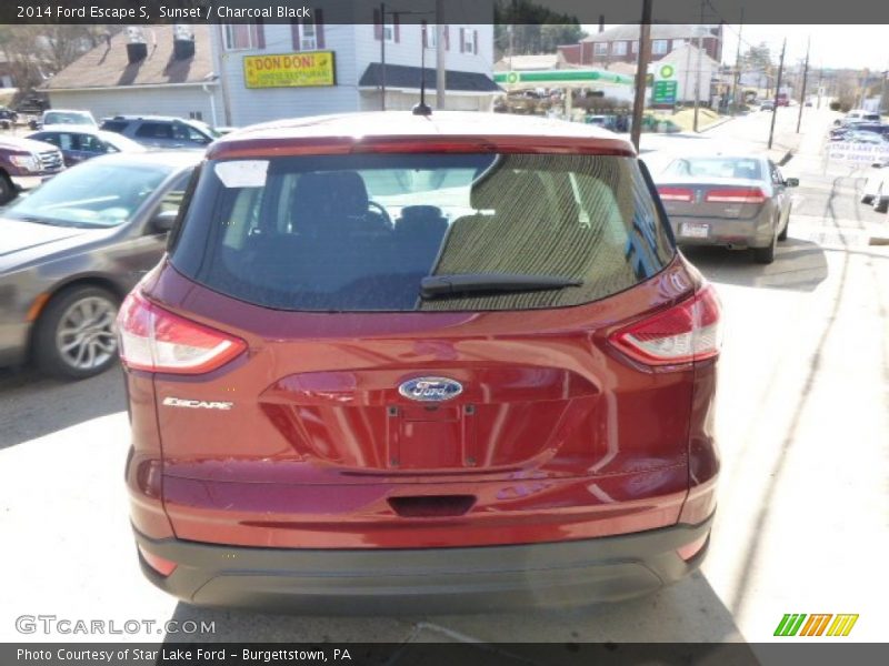 Sunset / Charcoal Black 2014 Ford Escape S