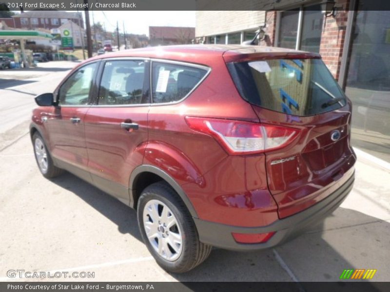 Sunset / Charcoal Black 2014 Ford Escape S