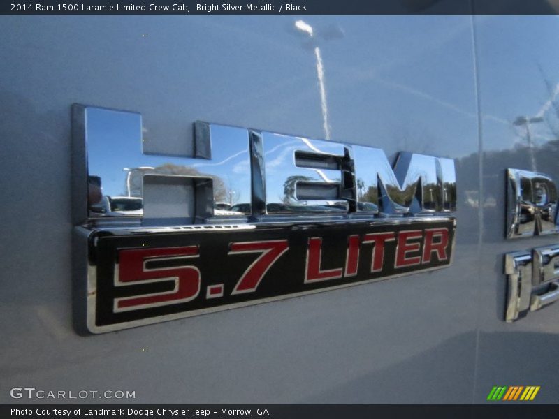 Bright Silver Metallic / Black 2014 Ram 1500 Laramie Limited Crew Cab