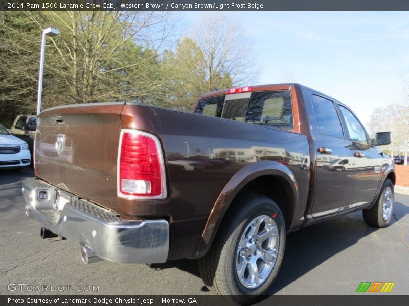 Western Brown / Canyon Brown/Light Frost Beige 2014 Ram 1500 Laramie Crew Cab