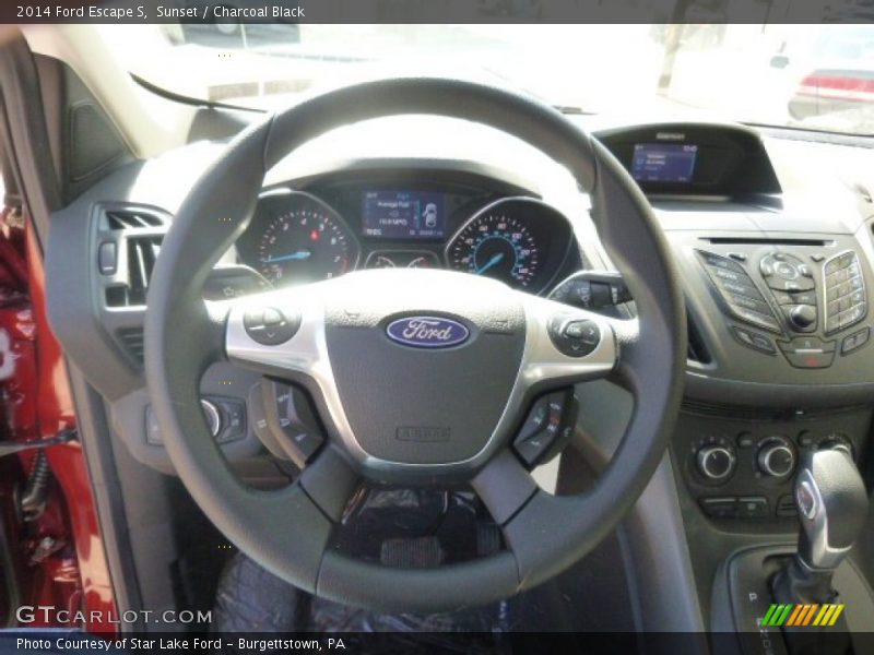 Sunset / Charcoal Black 2014 Ford Escape S