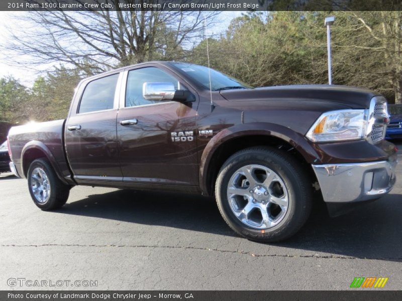 Western Brown / Canyon Brown/Light Frost Beige 2014 Ram 1500 Laramie Crew Cab