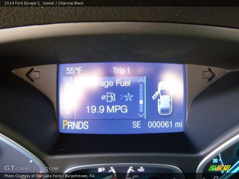 Sunset / Charcoal Black 2014 Ford Escape S