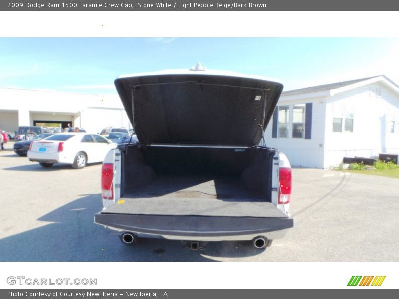 Stone White / Light Pebble Beige/Bark Brown 2009 Dodge Ram 1500 Laramie Crew Cab