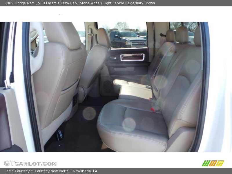 Stone White / Light Pebble Beige/Bark Brown 2009 Dodge Ram 1500 Laramie Crew Cab