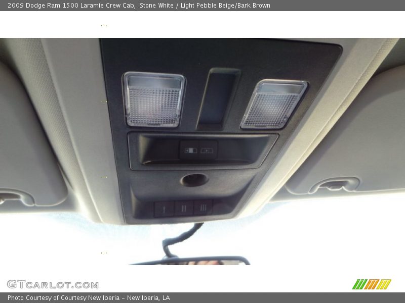 Stone White / Light Pebble Beige/Bark Brown 2009 Dodge Ram 1500 Laramie Crew Cab