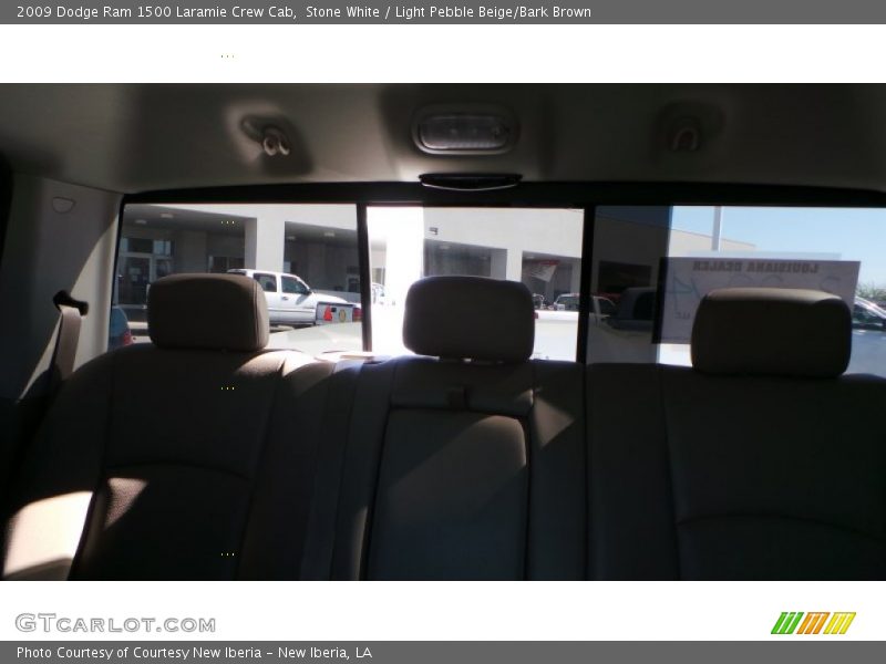 Stone White / Light Pebble Beige/Bark Brown 2009 Dodge Ram 1500 Laramie Crew Cab