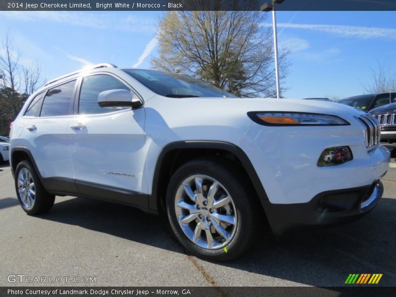 Bright White / Morocco - Black 2014 Jeep Cherokee Limited