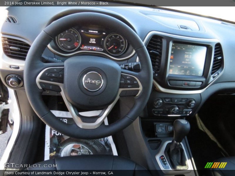 Bright White / Morocco - Black 2014 Jeep Cherokee Limited