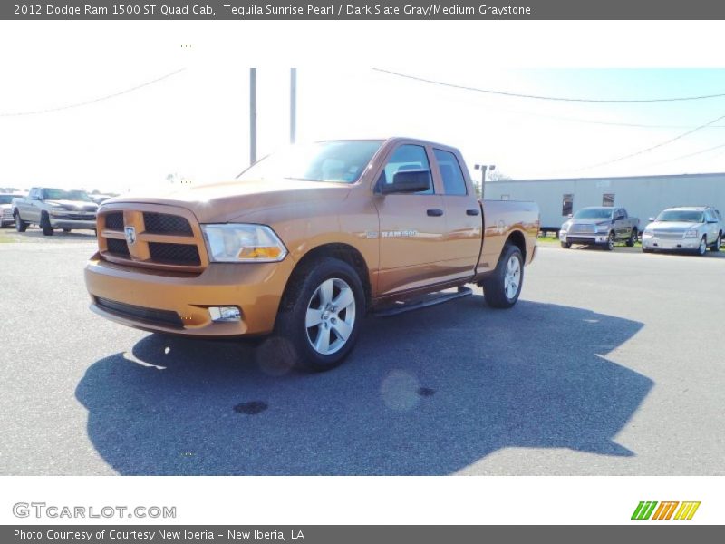 Tequila Sunrise Pearl / Dark Slate Gray/Medium Graystone 2012 Dodge Ram 1500 ST Quad Cab