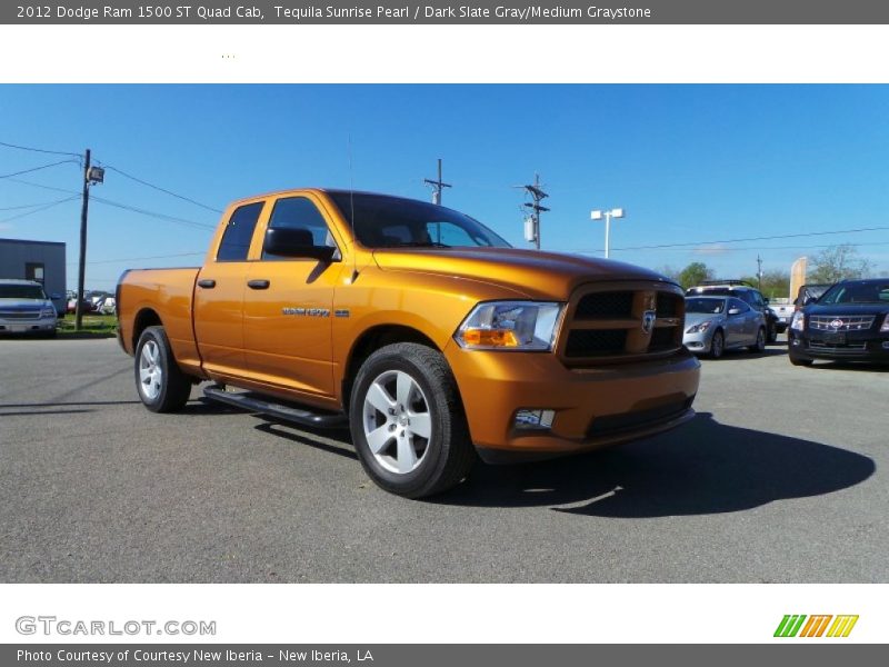 Tequila Sunrise Pearl / Dark Slate Gray/Medium Graystone 2012 Dodge Ram 1500 ST Quad Cab