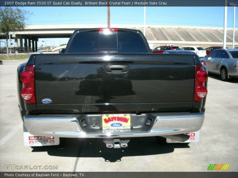Brilliant Black Crystal Pearl / Medium Slate Gray 2007 Dodge Ram 3500 ST Quad Cab Dually