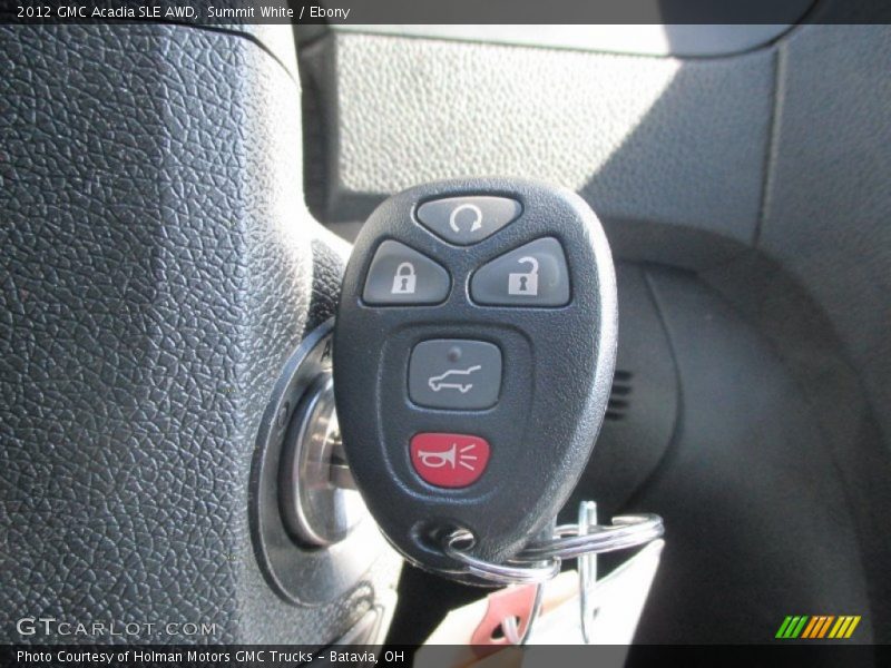 Summit White / Ebony 2012 GMC Acadia SLE AWD
