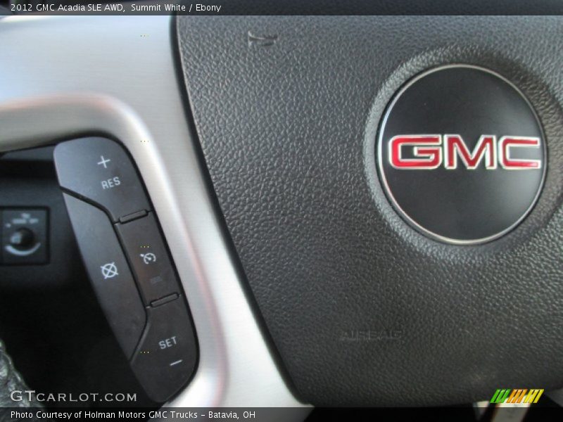 Summit White / Ebony 2012 GMC Acadia SLE AWD