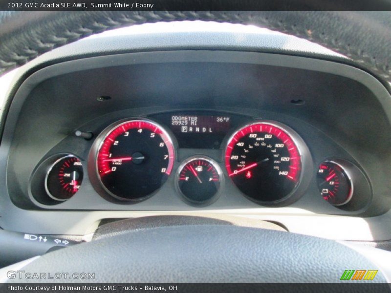 Summit White / Ebony 2012 GMC Acadia SLE AWD