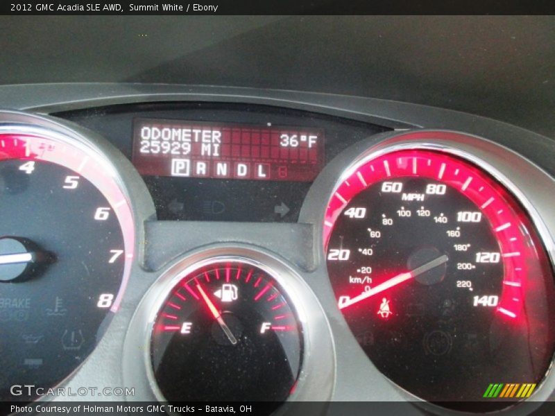Summit White / Ebony 2012 GMC Acadia SLE AWD
