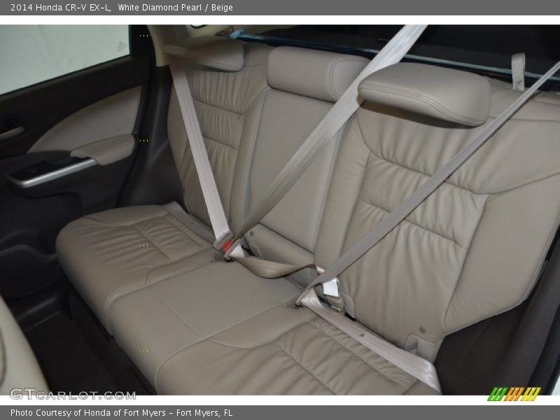 White Diamond Pearl / Beige 2014 Honda CR-V EX-L