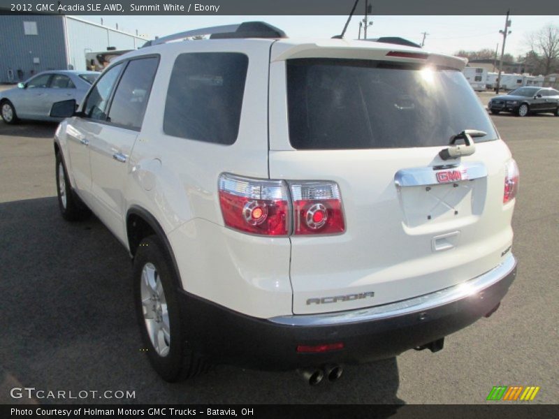 Summit White / Ebony 2012 GMC Acadia SLE AWD