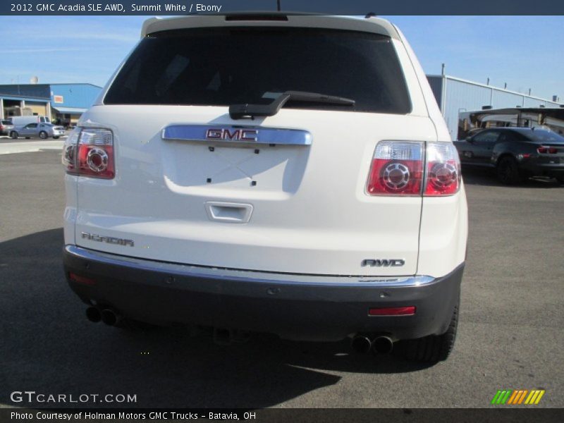 Summit White / Ebony 2012 GMC Acadia SLE AWD