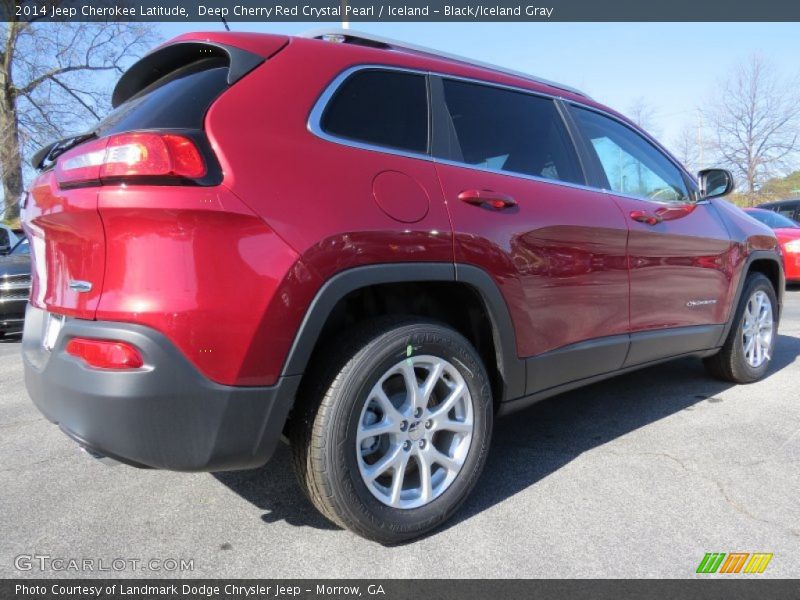 Deep Cherry Red Crystal Pearl / Iceland - Black/Iceland Gray 2014 Jeep Cherokee Latitude