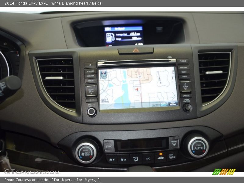 White Diamond Pearl / Beige 2014 Honda CR-V EX-L