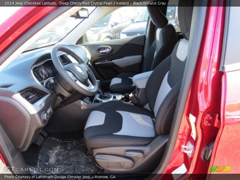 Deep Cherry Red Crystal Pearl / Iceland - Black/Iceland Gray 2014 Jeep Cherokee Latitude