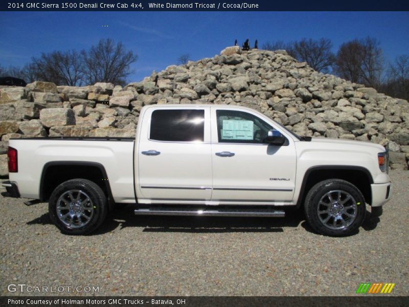 White Diamond Tricoat / Cocoa/Dune 2014 GMC Sierra 1500 Denali Crew Cab 4x4