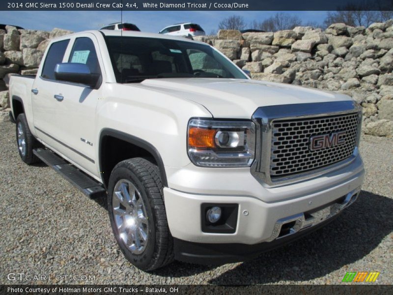 White Diamond Tricoat / Cocoa/Dune 2014 GMC Sierra 1500 Denali Crew Cab 4x4