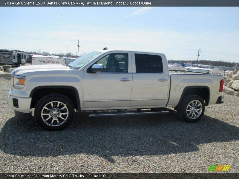 White Diamond Tricoat / Cocoa/Dune 2014 GMC Sierra 1500 Denali Crew Cab 4x4