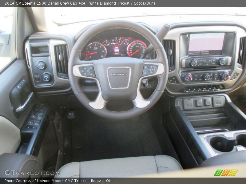 White Diamond Tricoat / Cocoa/Dune 2014 GMC Sierra 1500 Denali Crew Cab 4x4