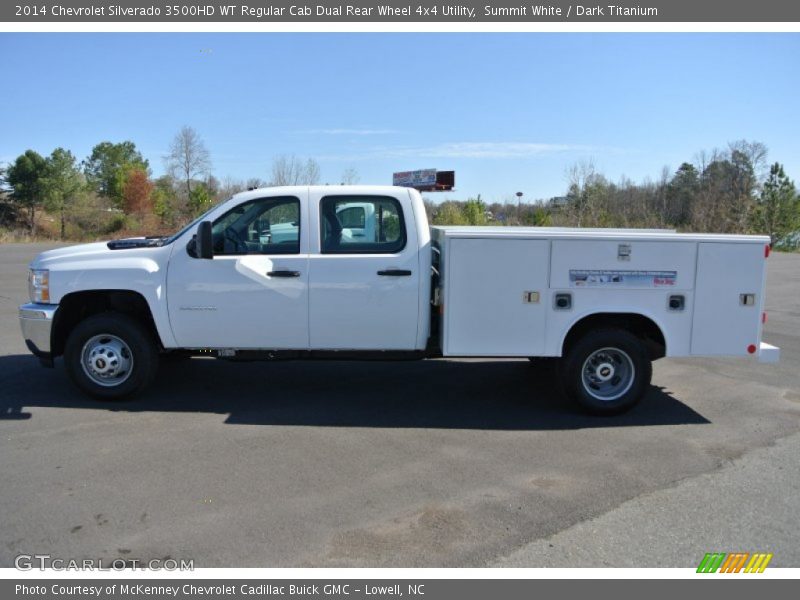 Summit White / Dark Titanium 2014 Chevrolet Silverado 3500HD WT Regular Cab Dual Rear Wheel 4x4 Utility