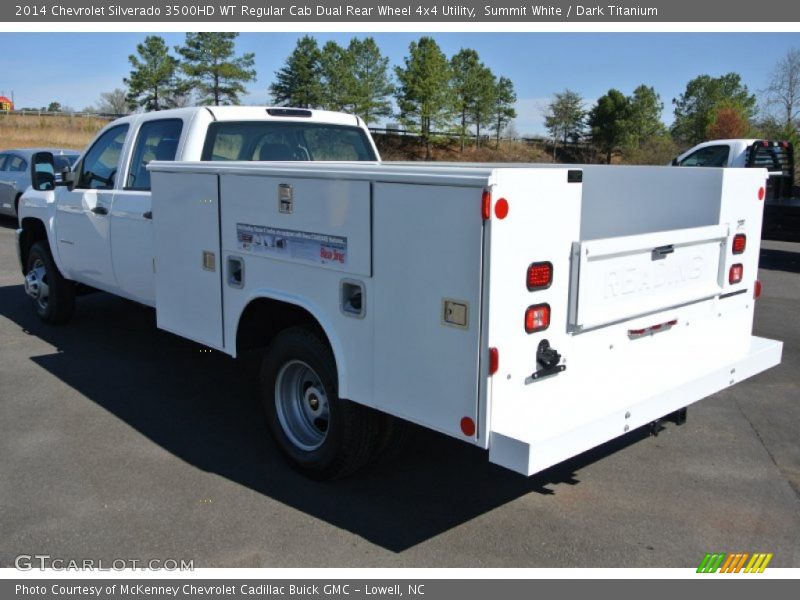Summit White / Dark Titanium 2014 Chevrolet Silverado 3500HD WT Regular Cab Dual Rear Wheel 4x4 Utility