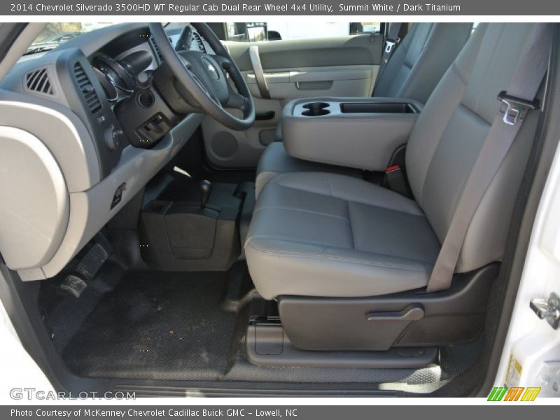 Summit White / Dark Titanium 2014 Chevrolet Silverado 3500HD WT Regular Cab Dual Rear Wheel 4x4 Utility
