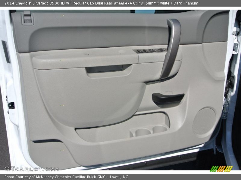Summit White / Dark Titanium 2014 Chevrolet Silverado 3500HD WT Regular Cab Dual Rear Wheel 4x4 Utility