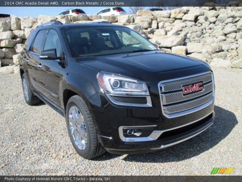 Carbon Black Metallic / Cocoa Dune 2014 GMC Acadia Denali AWD