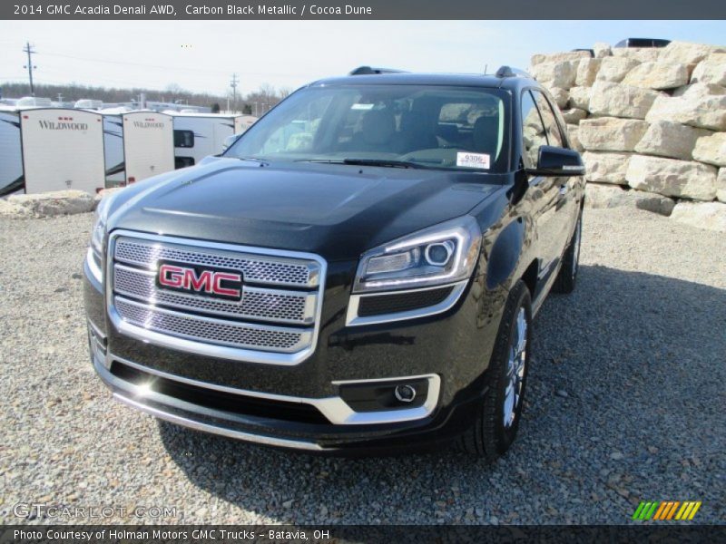 Carbon Black Metallic / Cocoa Dune 2014 GMC Acadia Denali AWD