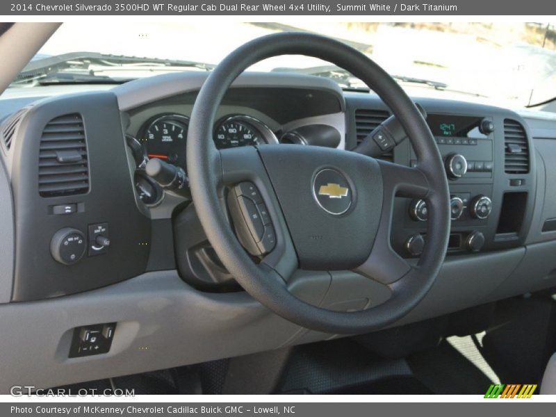 Summit White / Dark Titanium 2014 Chevrolet Silverado 3500HD WT Regular Cab Dual Rear Wheel 4x4 Utility