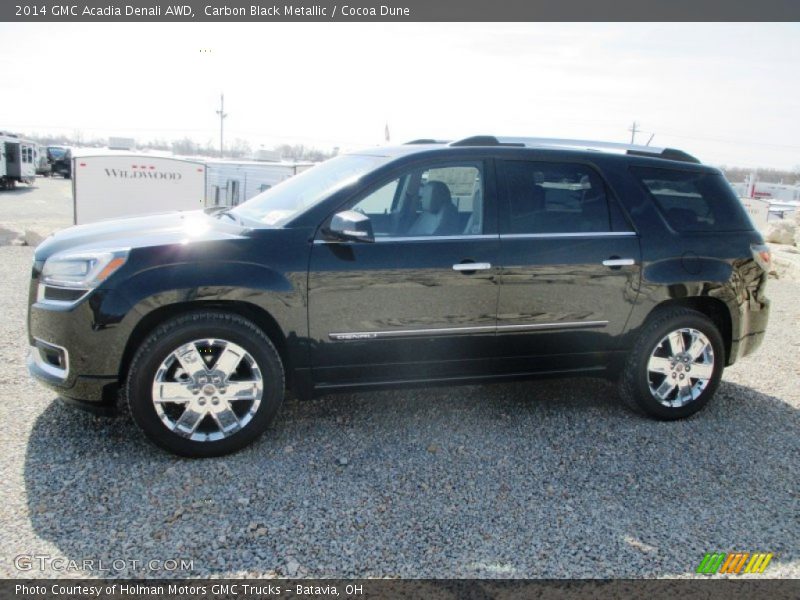 Carbon Black Metallic / Cocoa Dune 2014 GMC Acadia Denali AWD