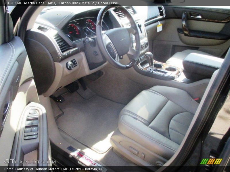 Carbon Black Metallic / Cocoa Dune 2014 GMC Acadia Denali AWD