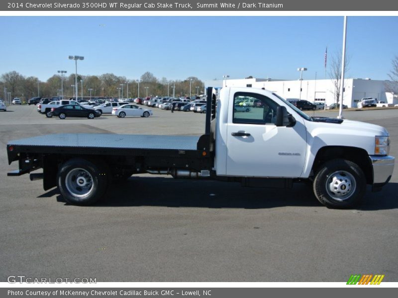 Summit White / Dark Titanium 2014 Chevrolet Silverado 3500HD WT Regular Cab Stake Truck