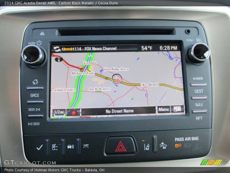 Carbon Black Metallic / Cocoa Dune 2014 GMC Acadia Denali AWD