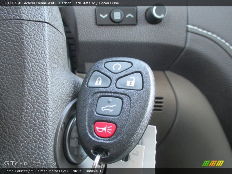 Carbon Black Metallic / Cocoa Dune 2014 GMC Acadia Denali AWD