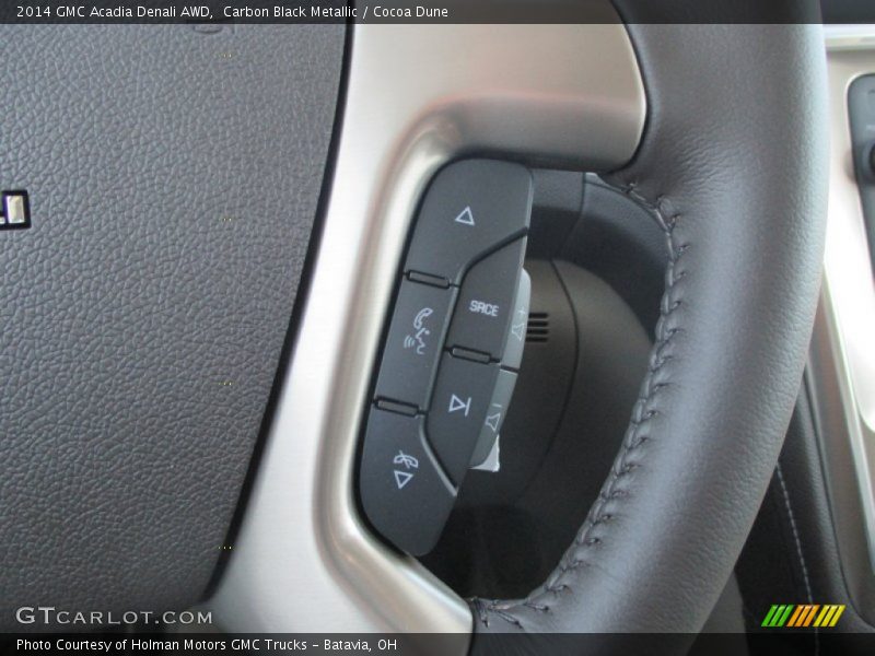 Carbon Black Metallic / Cocoa Dune 2014 GMC Acadia Denali AWD
