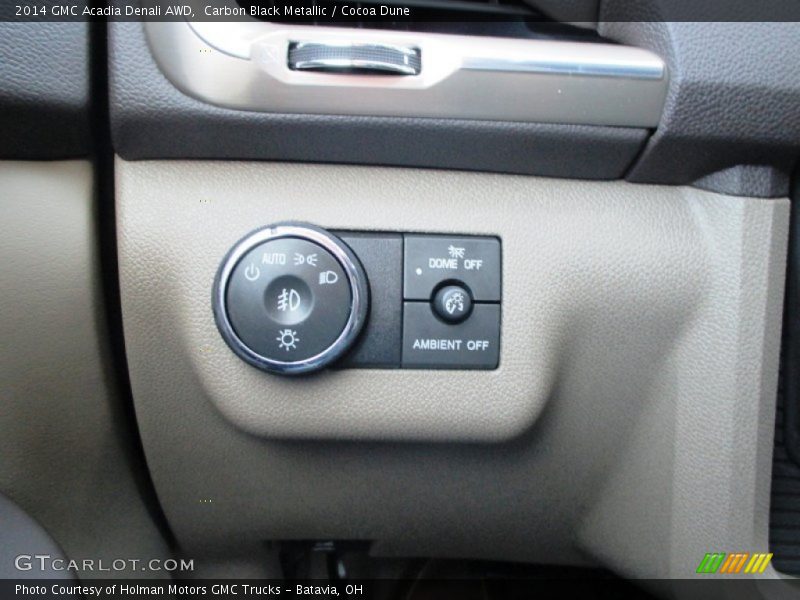 Carbon Black Metallic / Cocoa Dune 2014 GMC Acadia Denali AWD
