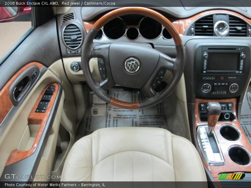 Red Jewel / Cashmere/Cocoa 2008 Buick Enclave CXL AWD