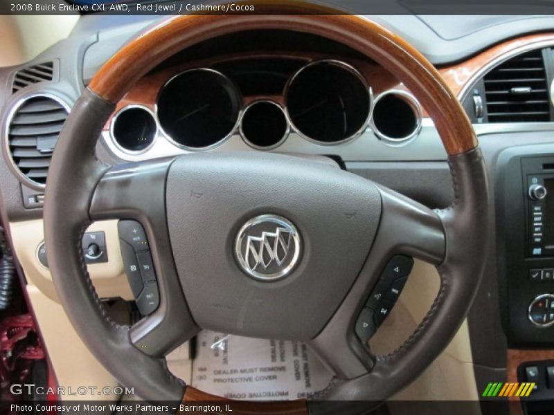 Red Jewel / Cashmere/Cocoa 2008 Buick Enclave CXL AWD