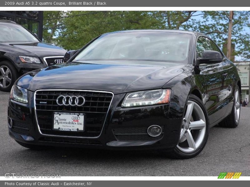 Brilliant Black / Black 2009 Audi A5 3.2 quattro Coupe