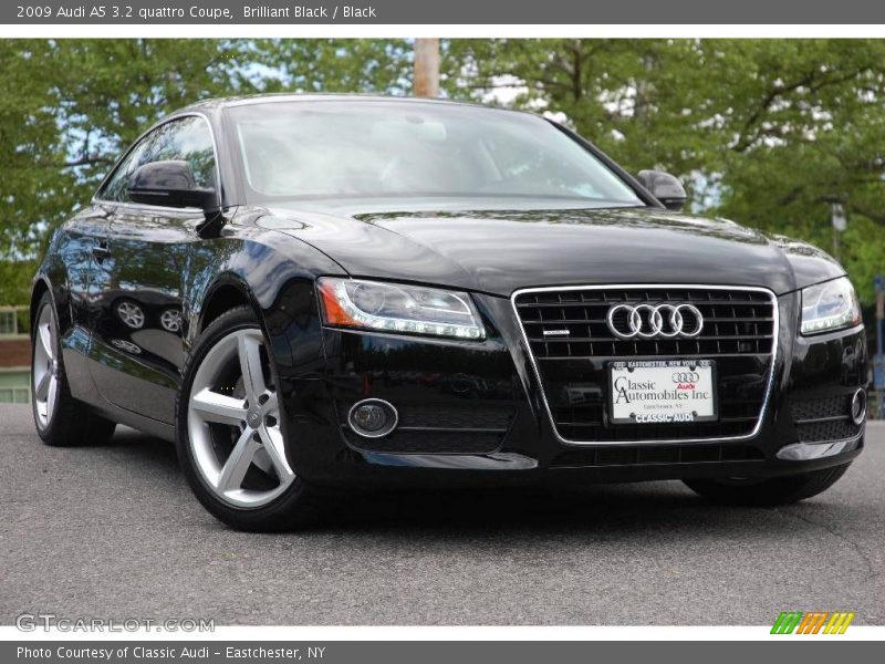 Brilliant Black / Black 2009 Audi A5 3.2 quattro Coupe